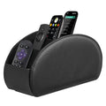 Control Holder Desktop Organizer - PU Leather Storage Caddy with 5 Compartments Fits Office Supplies, Makeup Brush, B...