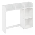 Classic Desktop Bookshelf Storage Hutch in Desk Organizer with 5 White