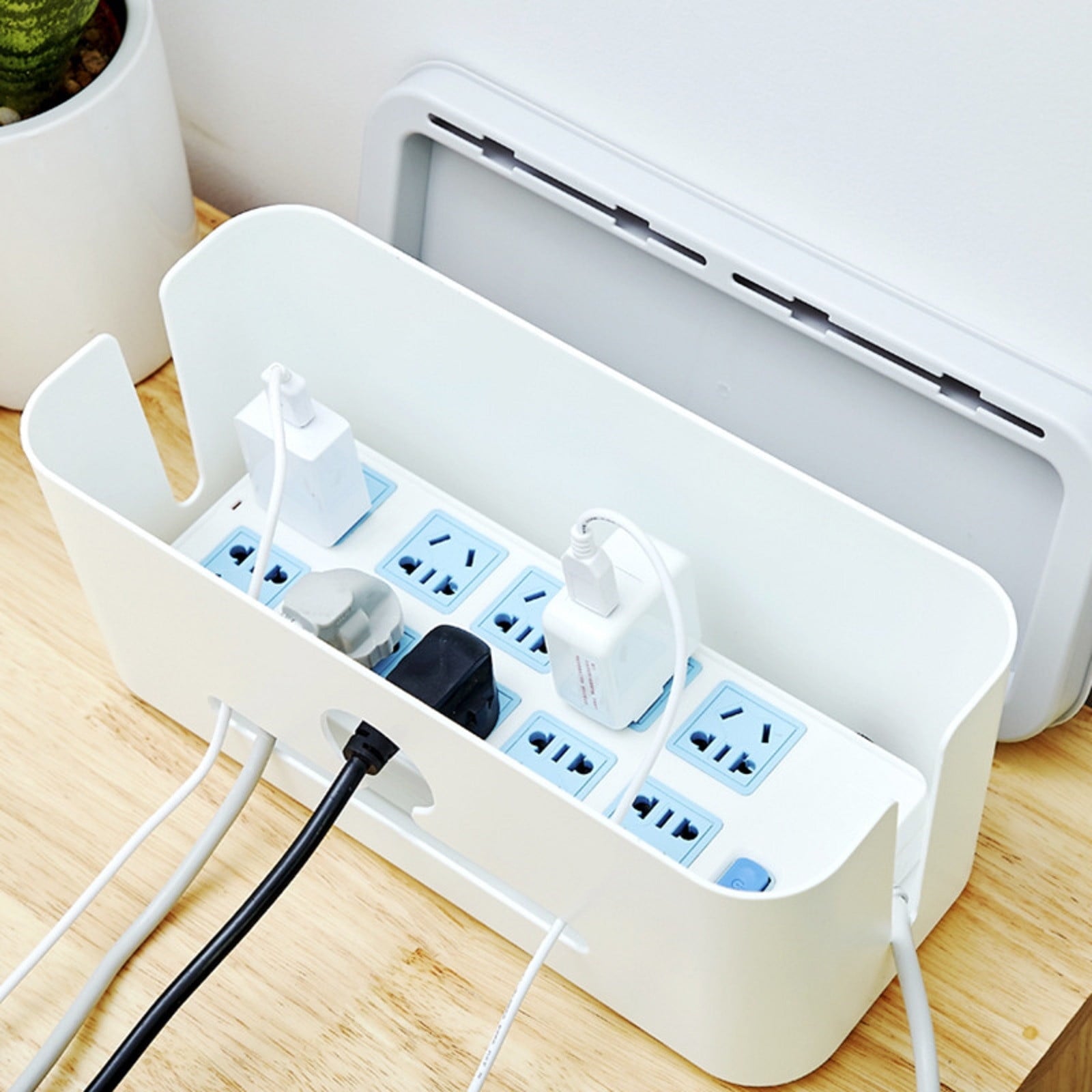GFHFHITJ Cable Management Box, Cable Organizer Box, Large And Medium Size, Cord Hider Box To Hide Surge Protector Cover On Desk Or Floor