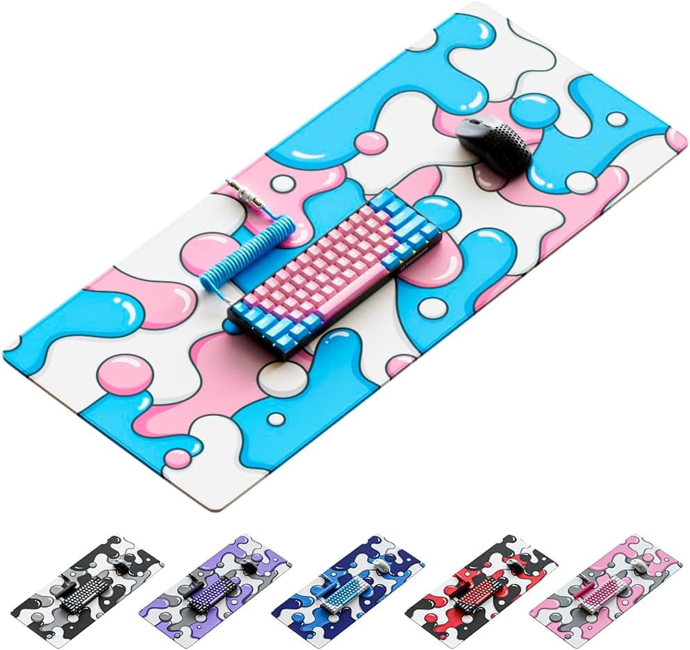 Gaming Mouse Pad Large Cotton Candy XXL Mouse Pad for Gaming - Desk Mat for Keyboard - Thick Artisan Mousepad for Desk (Cotton Candy Drip)