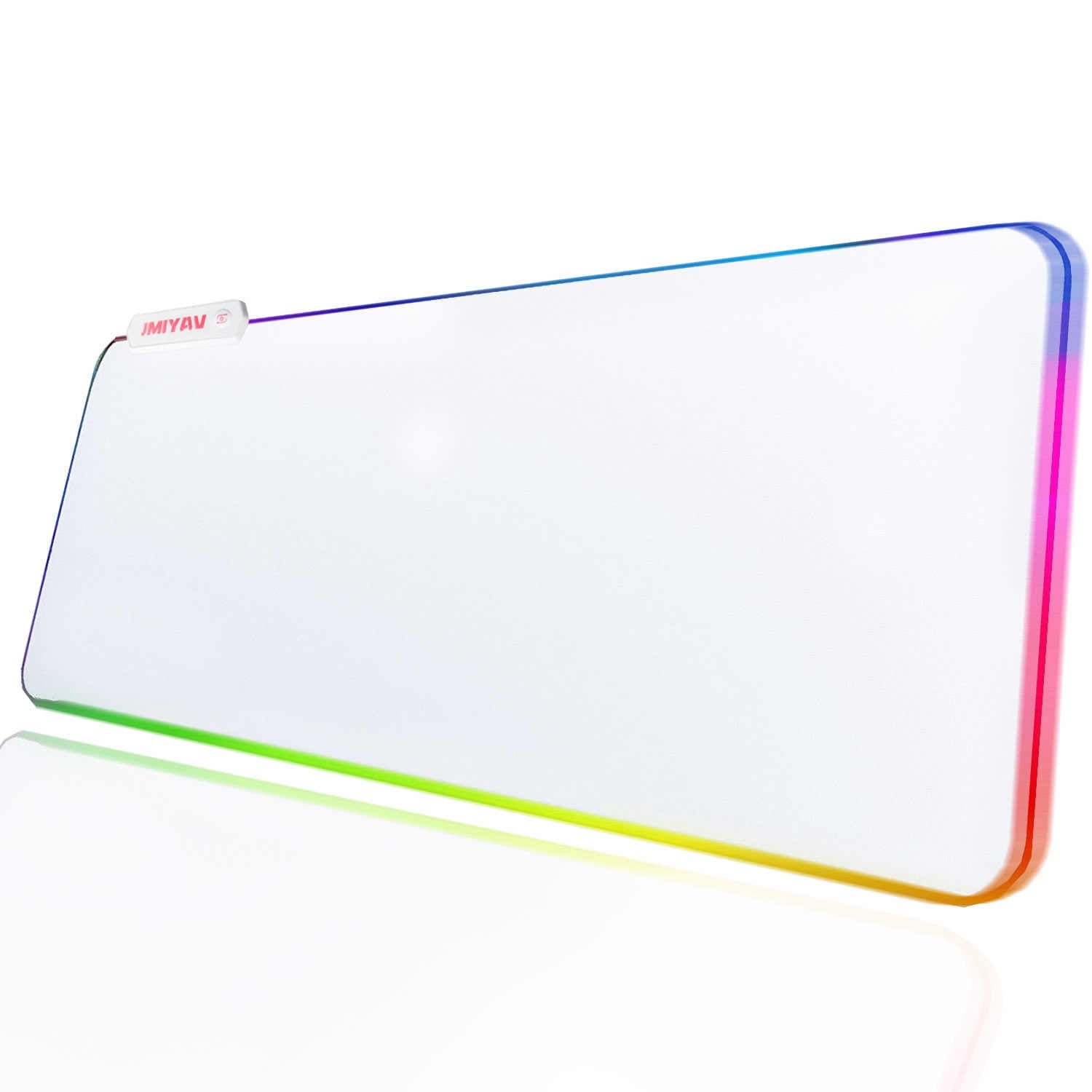 Gaming Mouse Pad White RGB Mousepad Non-Slip Rubber Base Extra Large Cool XL XXL Computer Desk Pad Gaming Accessories...