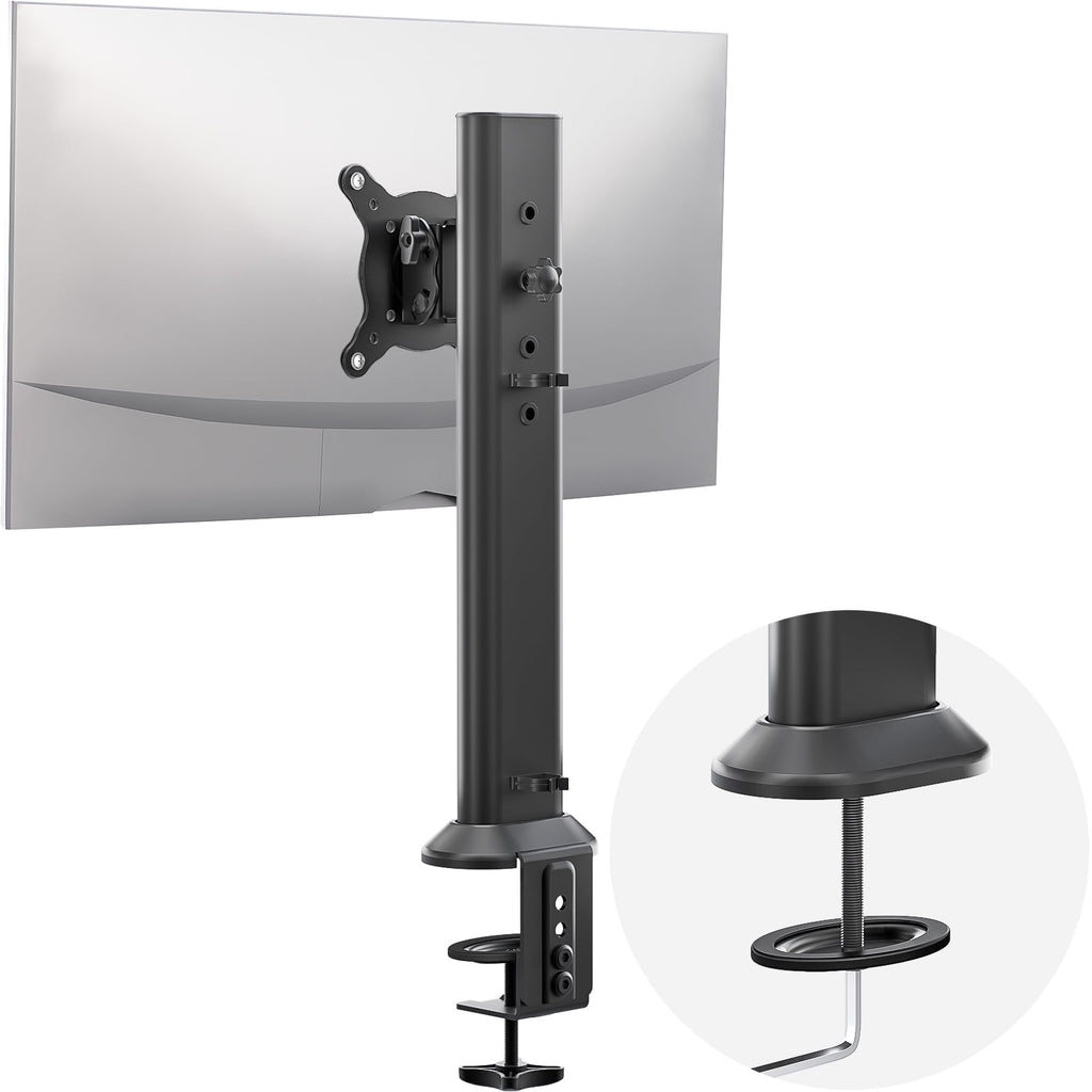 Single Desk Monitor Arm Mount Stand Fit for 13 inch to 32 inch Flat Curved Computer Screen with Swivel, Height Adjust...