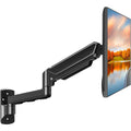HOMOUNT Single Monitor Wall Mount for Max 32 Inch Computer Screen, Gas Spring Monitor Arm Holder Support 4.4-19.8lbs, Full Motion Adjustable