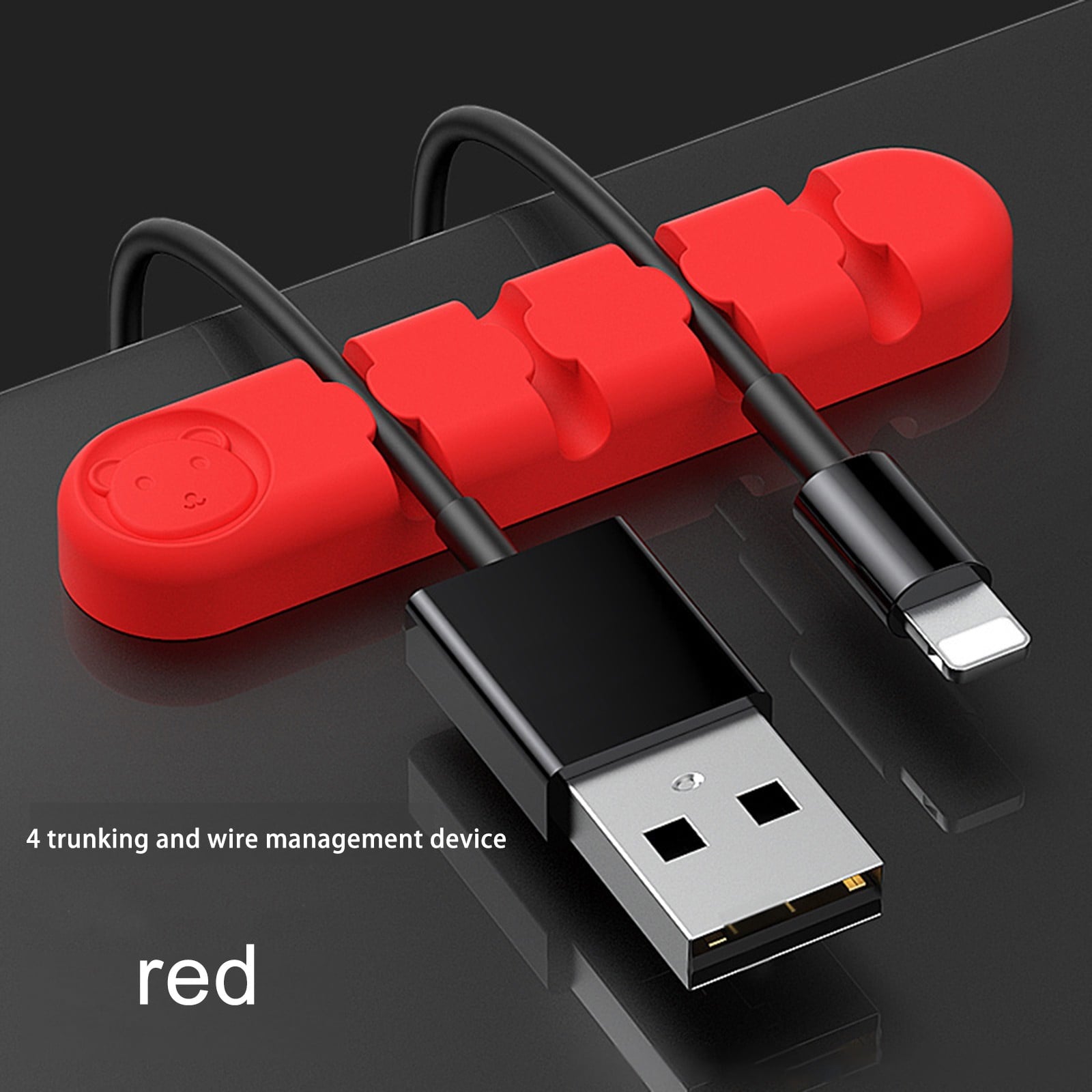 Cable Holder Clips, Cable Management Cord Organizer, USB Charging Clips Silicone Self Adhesive Wire Holders for Offic...