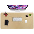 Desk Pad, 31.5" x 15.8" Desktop Waterproof Protector Writing Mat for Keyboard and Mouse, Dual Side Use Leather Non Sl...