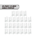 Hyper Tough 25-Pack 1/2-inch Cable Staples, White