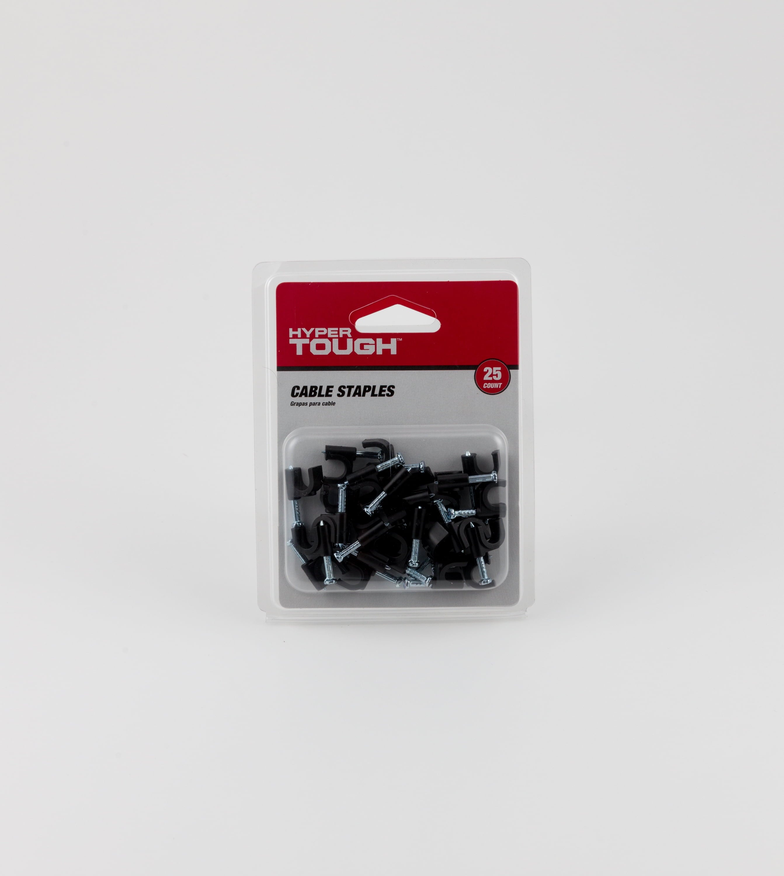 25 Piece Coaxial Cable Staples, Black