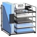 5-Tier Desk Organizer with File Holder, Letter Tray Paper Organizer, 1 Pcs