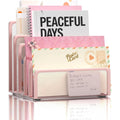 Countertop with 5 Slot, Metal Holder for Desk, File Holder Letter Sorter for Envelope, Bill and Document