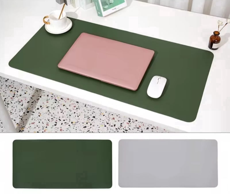 Large Desk Pad 31.5 x 15.7 Inch, Reversible PU Leather Desk Mat, Waterproof Mouse Pad for Office, Home & Gaming Desk-...
