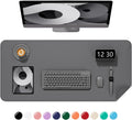 Kiibsot Desk Pad, 23.6" x 13.8" PU Leather Non-Slip Desk Mat Large Mouse Pad for Desktop, Waterproof Laptop Computer Writing Mat for Office,