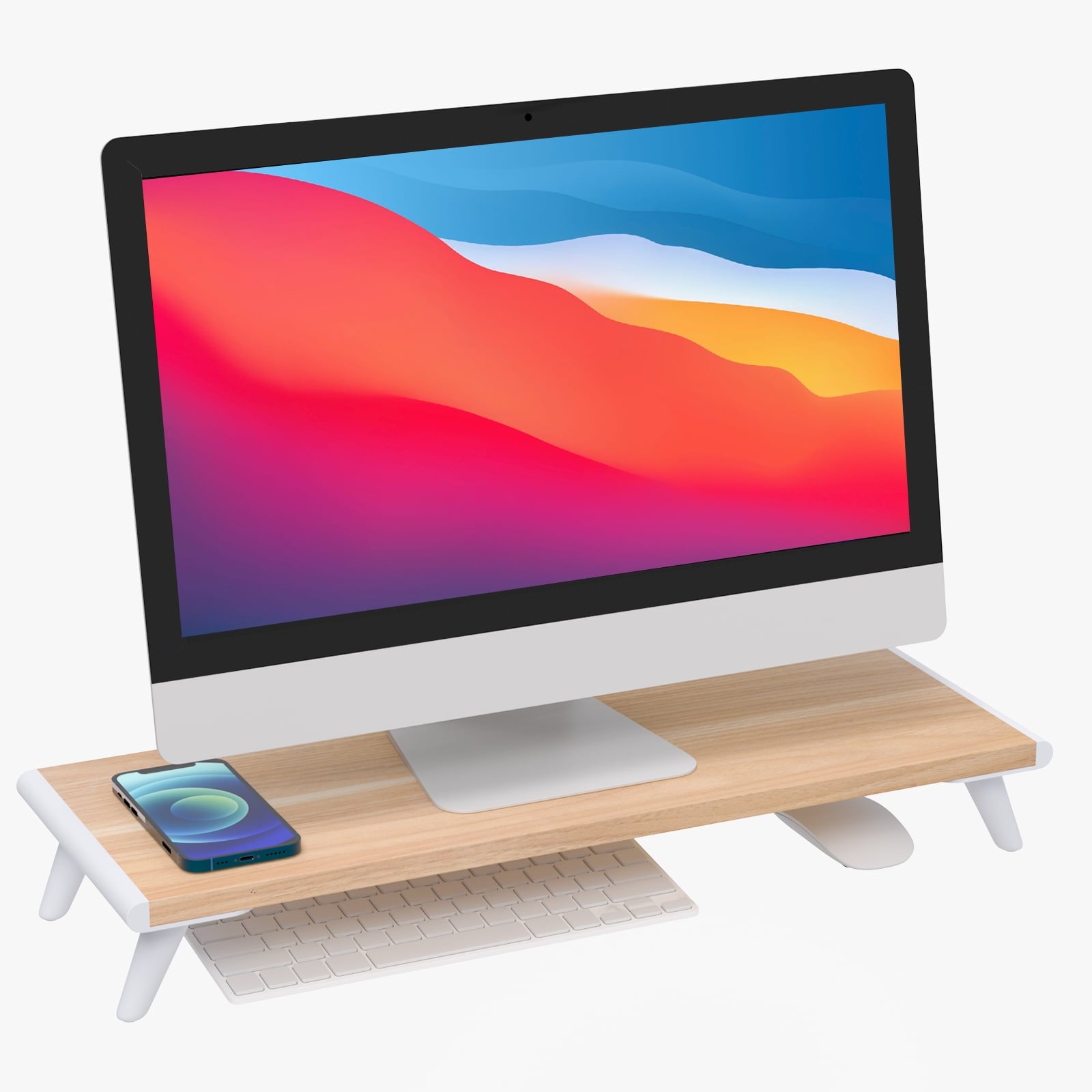 Monitor Stand Riser for Desk, 22.4" x 8.3" Larger Computer Stand for Laptop, PC, Printer