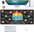 Large Gaming Desk pad for Dumpster on fire Mouse Pad,Mouse Pads for Desk, Keyboard Mouse Pad for Computer Laptop Home...
