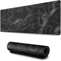Large Mouse Pad Mat (35x17 in) Extended Gaming Mouse Pad with Non-Slip Rubber Base,Background Topographic Map Lines C...
