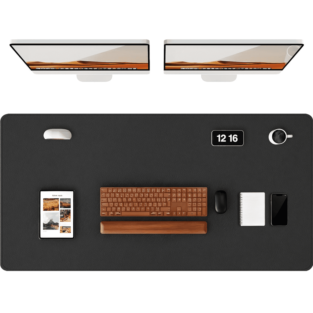 PU Leather Desk Pad, Non-Slip Waterproof Desk Mat, Large Office Mouse Pad, Full Coverage Desk&nbsp;Blotter&nbsp;Mat w...