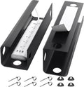 LazySpin 2 Pack Under Desk Wire & Cable Management Organizers, Black