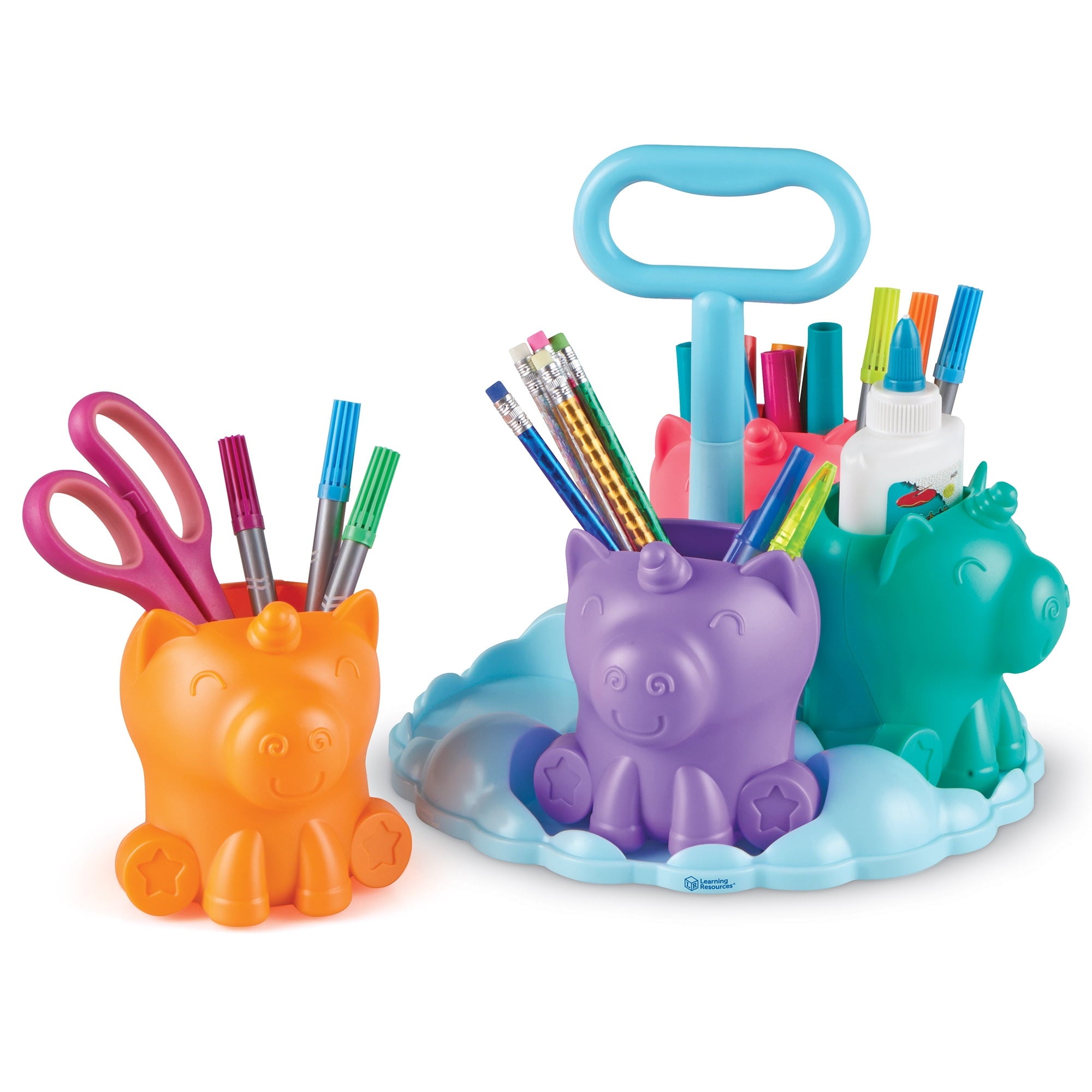Create-a-Space Kiddy Center Unicorns - Art and Craft Organizer for Kids Ages 3+ Classroom and Desk Organizer