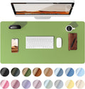 Leather Desk Pad Protector, Office Desk Mat, Large Mouse Pad, Non-Slip PU Leather Desk Blotter, Laptop Desk Pad, Wate...