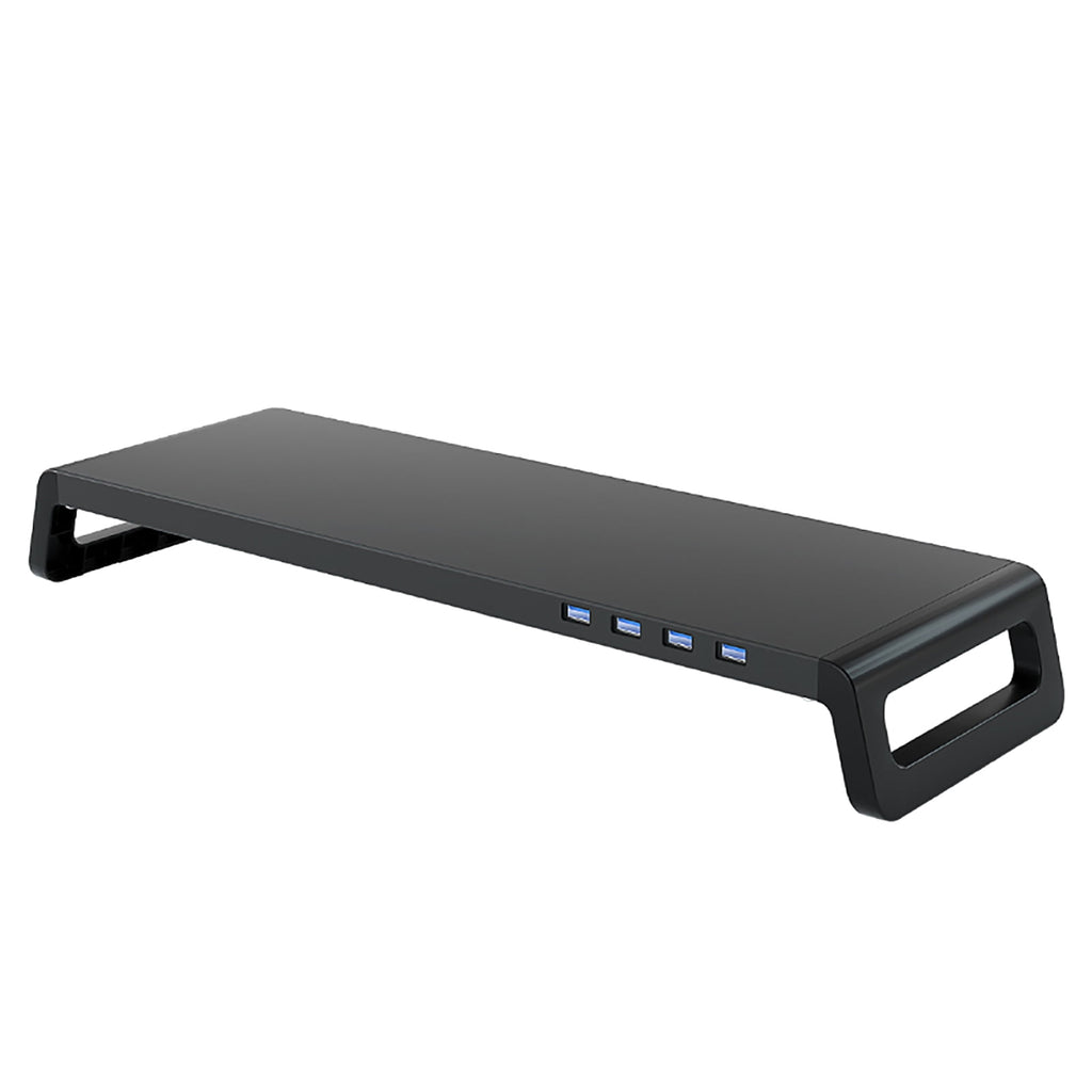Monitor and Laptop Desk Stand with USB 3.0 HUB, Hold Up to 46 lbs, Black