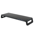 Monitor and Laptop Desk Stand with USB 3.0 HUB, Hold Up to 46 lbs, Black