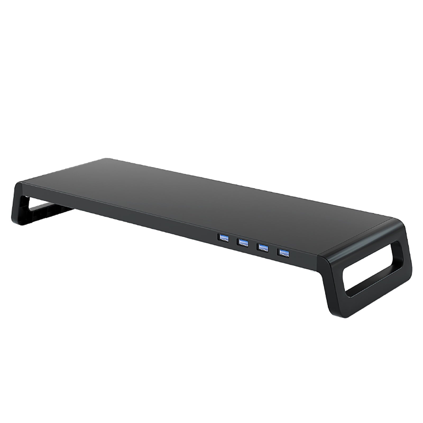 Monitor and Laptop Desk Stand with USB 3.0 HUB, Hold Up to 46 lbs, Black