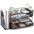 Livhil Desktop Organizer 4-Tier Desk Organizers Sets and Storage, File Organizers for Desk Drawer Organizer, Paper Organizer for Desk (Black