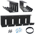 Under Desk Cable Management Tray with Wire Organizer, Black, 3.58 lbs