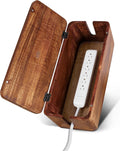 Luxe Designs Large Cable Management Box – Wooden Cord Organizer for Home & Office - Power Strips & Surge Protector - Wire Storage for Desk o