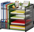 with File Holder, 5-Tier Paper Letter Tray , Mesh s and Accessories with Magazine Holder, top and Storage for Office ...