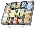 Drawer Organizer, Mesh Drawer Organizer Tray with 10 Adjustable Compartments, Organizers and Accessories
