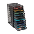 File Storage Drawers, Desk Organizer, Multi-Purpose, 10.75"L x 14"W x 21.25"H, Black