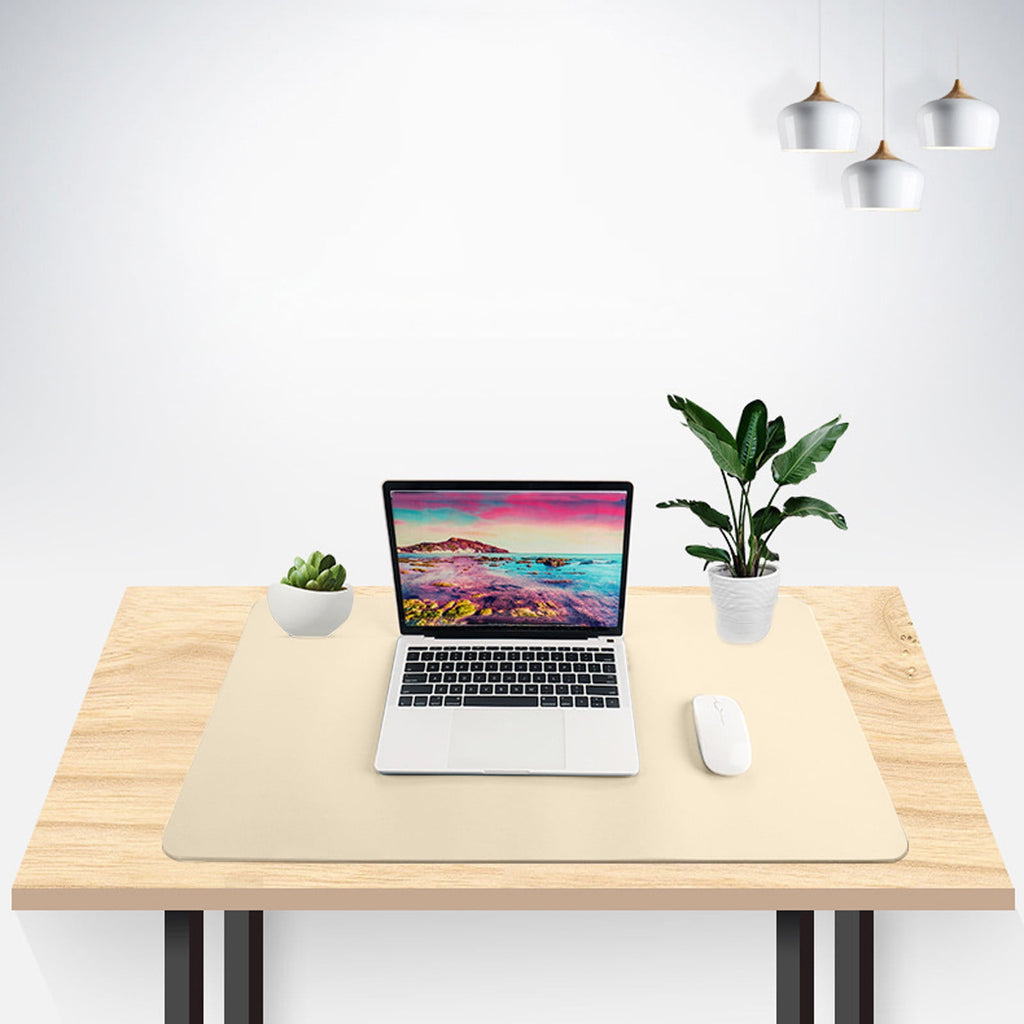 40x60cm Desk Pad- Office Desk Protector Mat- Waterproofing Desk Mat For Desktop- Side Use Faux Leather Desk Pad For K...