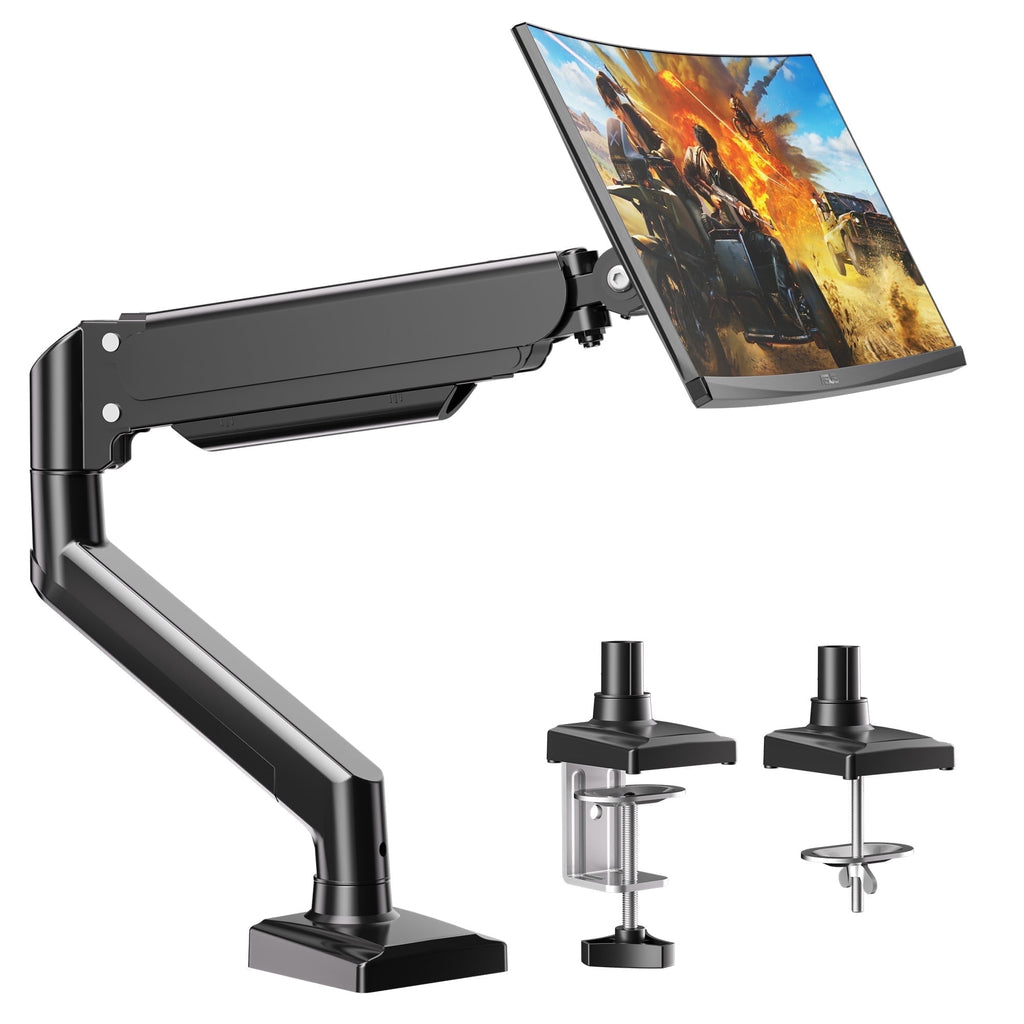 Monitor Mount for 13-34 inch Computer Screens,Gas Spring Single Monitor Arm Desk Stand with Full Motion Adjustable/Tw...