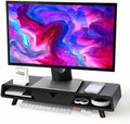 Monitor Stand with Drawer, Exquisite Computer Monitor Stand for Desk, Ergonomic Wood Monitor Stand Riser for Computer...