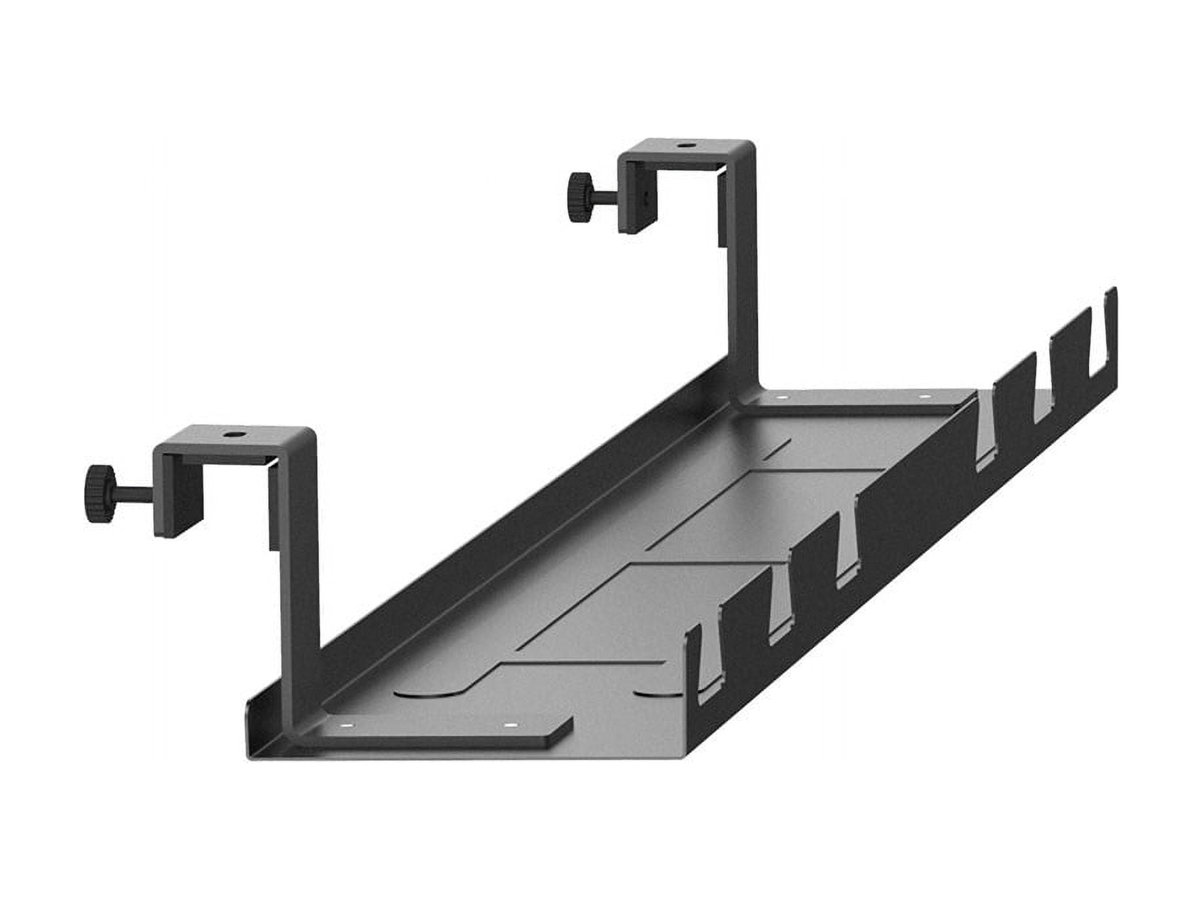 Cable Tray Organizer - Black, Under Desk Cord Management, Ideal For Work Computer Tables, Home and Office Sit-Stand D...