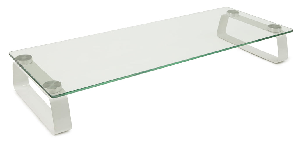 Glass Monitor Stand| Fits 17"-27" Computer Screens | Capacity