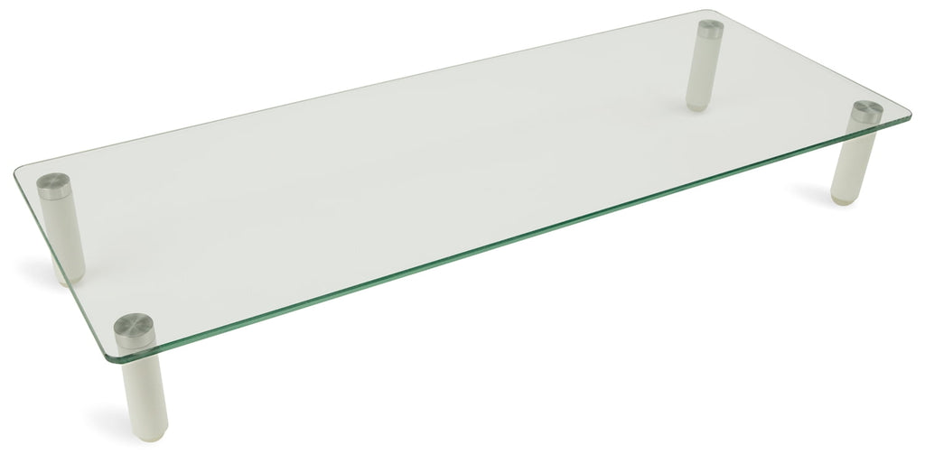 Mount-It! Glass Monitor Stand Riser | Fits 17-24 Inch Screens | Height Adjustable