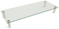 Mount-It! Glass Monitor Stand Riser | Fits 17-24 Inch Screens | Height Adjustable