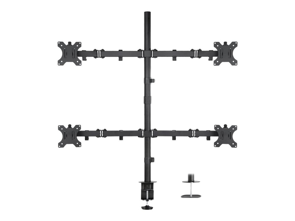 Mount-lt! Quad Monitor Mount | Fits 17"-32" Monitors | 4 Screen Desk Stand