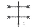 Mount-lt! Quad Monitor Mount | Fits 17"-32" Monitors | 4 Screen Desk Stand