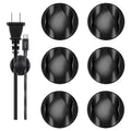 NimJoy 12 Slots Black Cable Clips Holiday Wires Organizer Adhesive Cord Holders Management for Home College-Dorm Office Car, 6PK