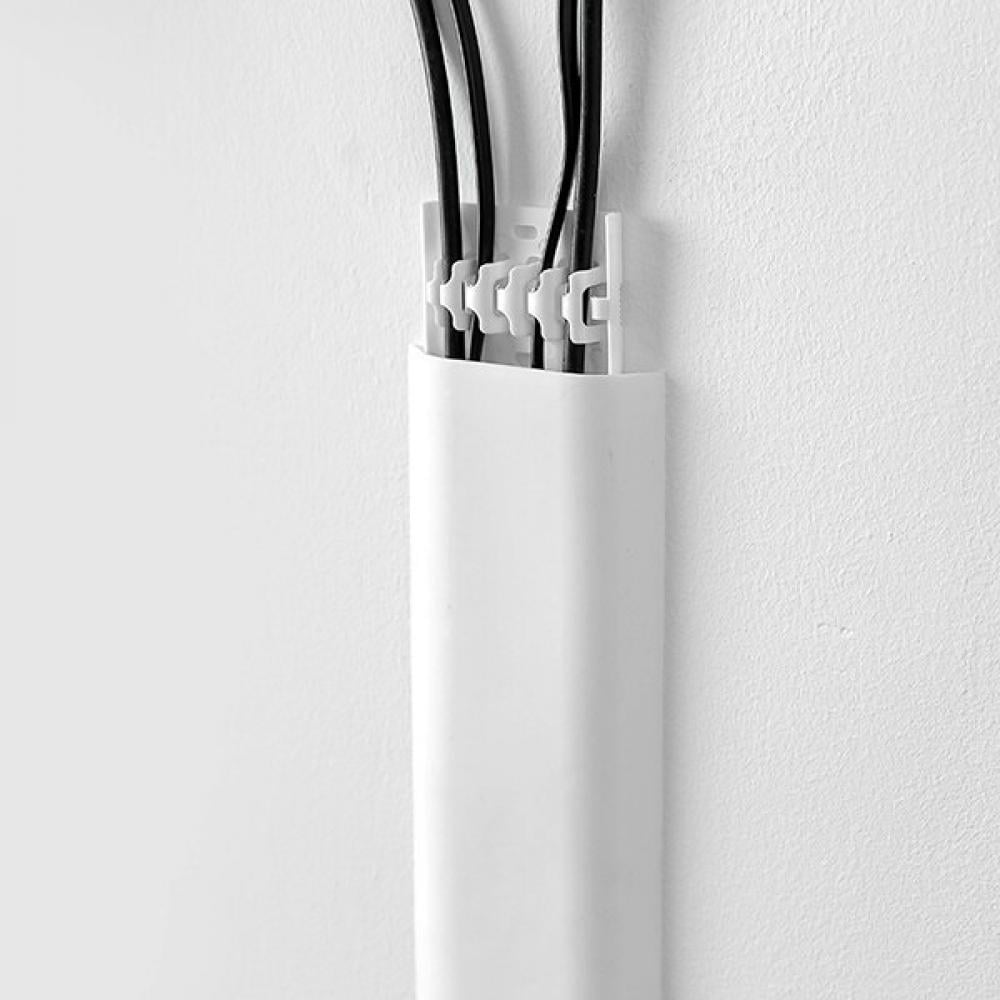 Self-Adhesive Wall Cord Duct Cover Cable Duct Ties Fixer Fastener Organizer Manager Holder Wire Storage Clip Home Office