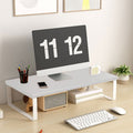 Wooden Monitor Riser – Ergonomic Desktop Stand With Under-Shelf Storage