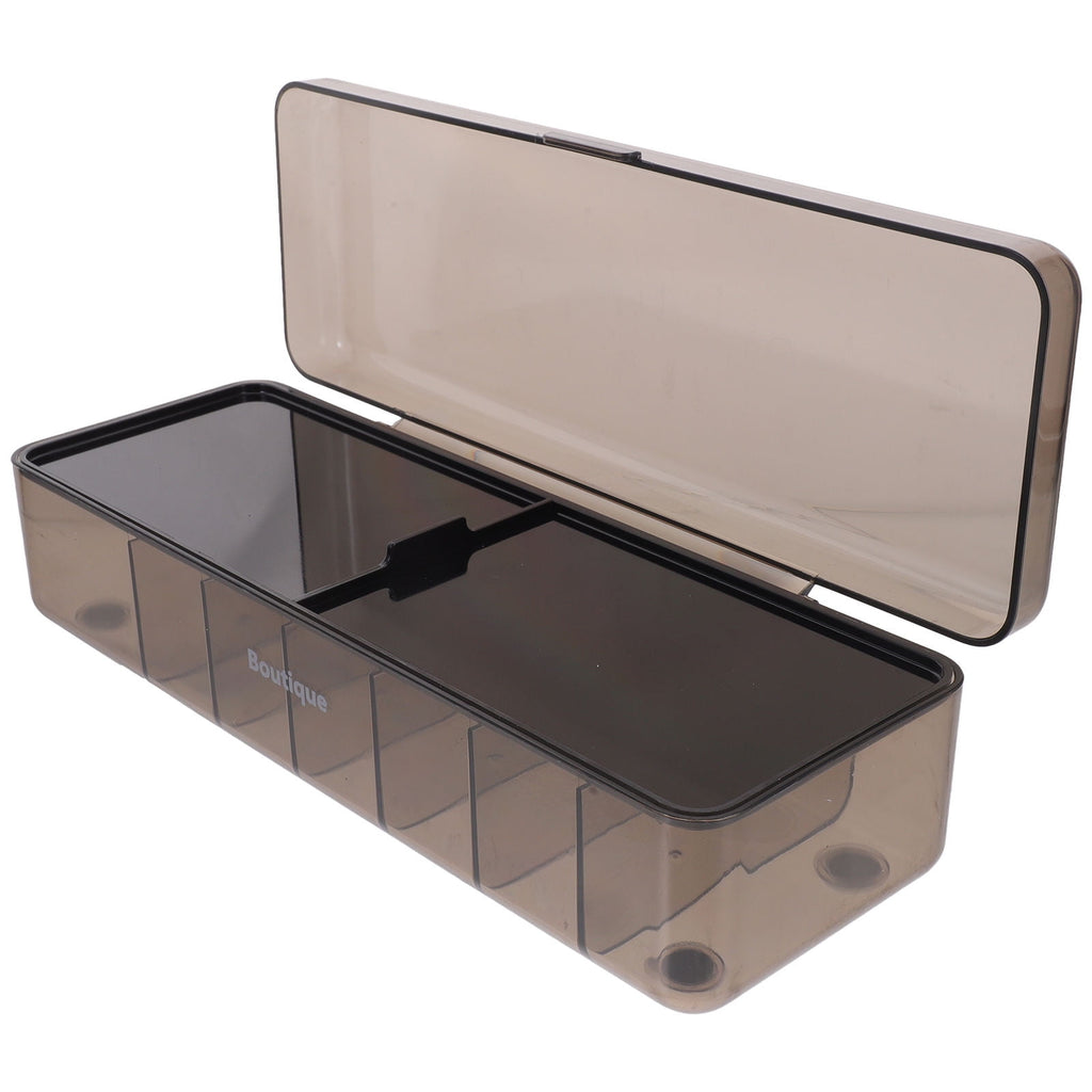 Cable Organizer Cord Organizer Bin Black Plastic 1Pcs