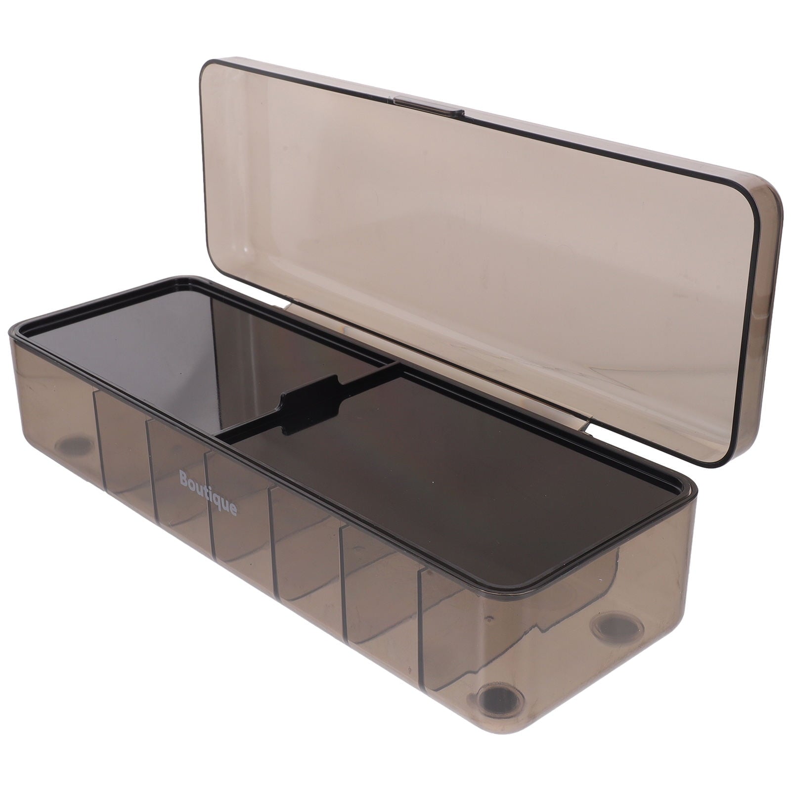 Cable Organizer Cord Organizer Bin Black Plastic 1Pcs