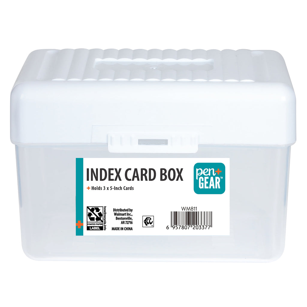 Box, 3" x 5", White, Plastic Organizer For Home & Office White