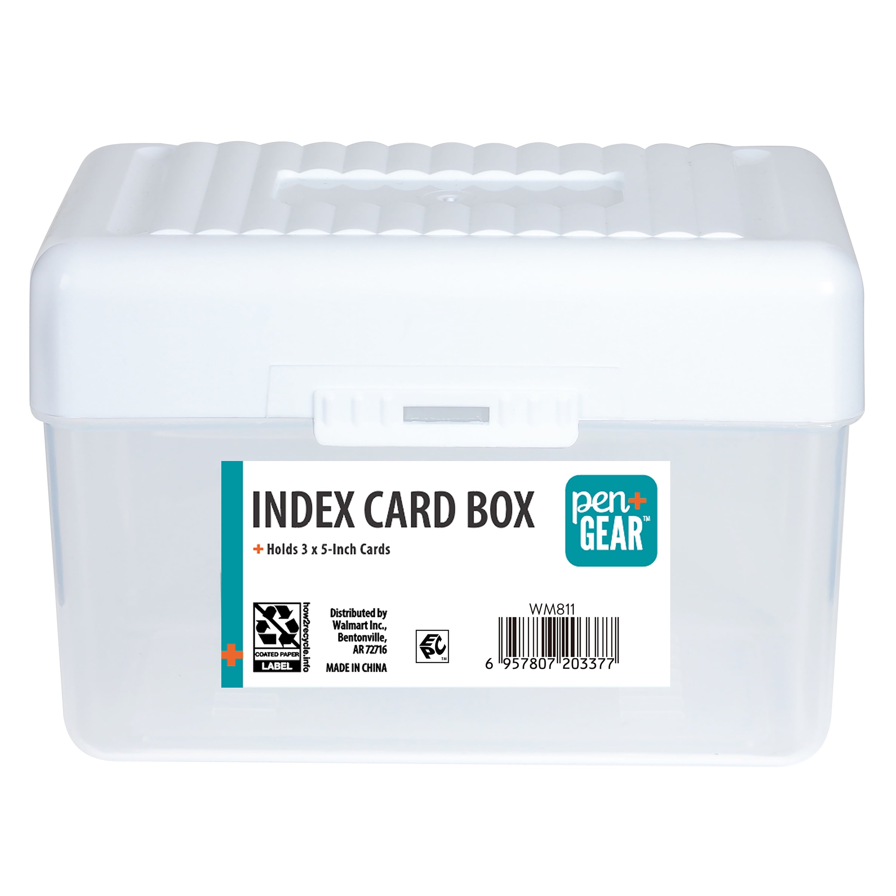 Box, 3" x 5", White, Plastic Organizer For Home & Office White