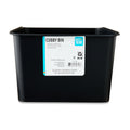 Small Plastic Desktop Organizer Cubby Bin, Black, 8-Pack