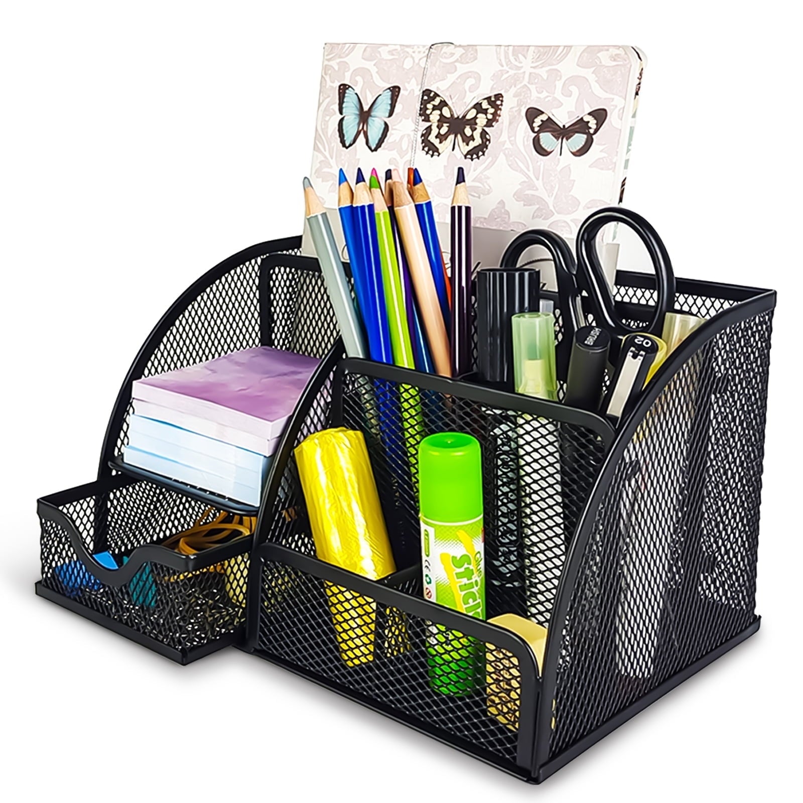 for Desk, Metal Mesh Stationary Desktop Organizer, Desktop Accessories storage