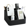 Remote Control Holder, PU Leather Small Desk Organizer Stylish Cute Desktop Organizer for Home Office Desk Accessories, Remote Caddy Bedside